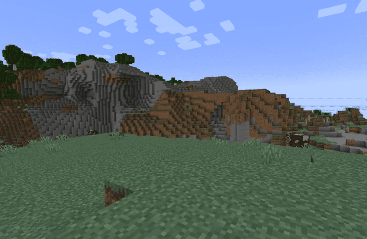 Un bioma colline ventose in Minecraft