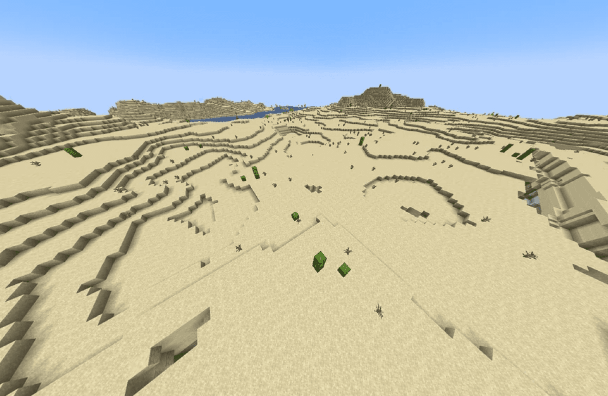 Un bioma deserto in Minecraft